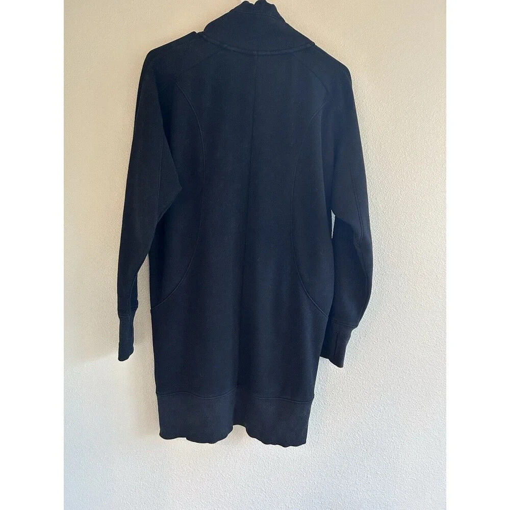 Athleta Cozy Karma 1/4 Zip Sweatshirt Dress Black XS - Picture 6 of 10